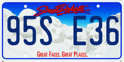SD license plate 95SE36