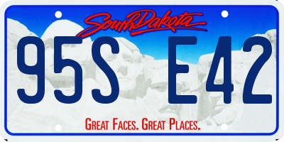 SD license plate 95SE42