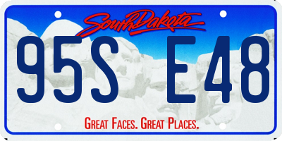 SD license plate 95SE48