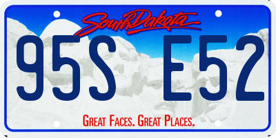 SD license plate 95SE52