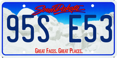 SD license plate 95SE53