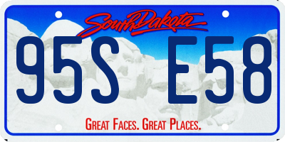 SD license plate 95SE58