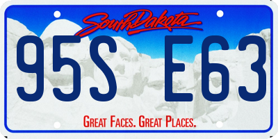 SD license plate 95SE63