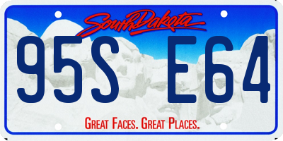 SD license plate 95SE64