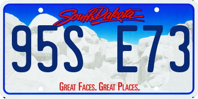 SD license plate 95SE73