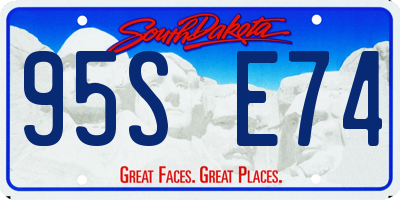 SD license plate 95SE74