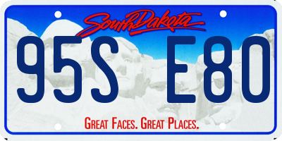 SD license plate 95SE80
