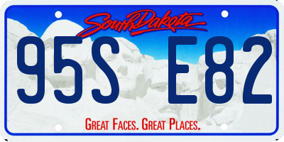 SD license plate 95SE82
