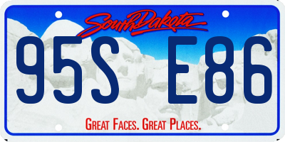 SD license plate 95SE86