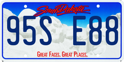 SD license plate 95SE88