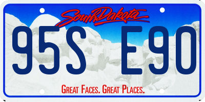 SD license plate 95SE90