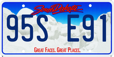 SD license plate 95SE91