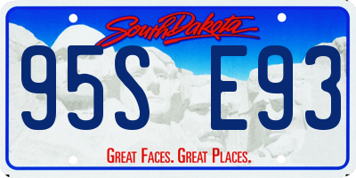 SD license plate 95SE93
