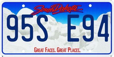 SD license plate 95SE94