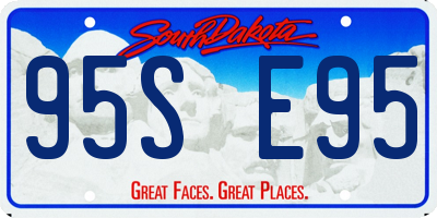 SD license plate 95SE95