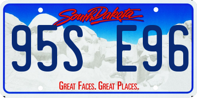 SD license plate 95SE96