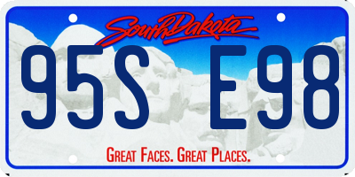SD license plate 95SE98
