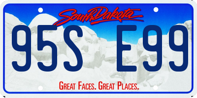 SD license plate 95SE99