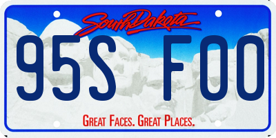 SD license plate 95SF00