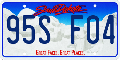 SD license plate 95SF04