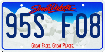 SD license plate 95SF08