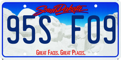 SD license plate 95SF09