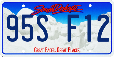 SD license plate 95SF12