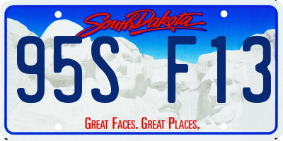 SD license plate 95SF13