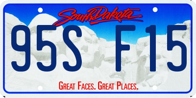 SD license plate 95SF15