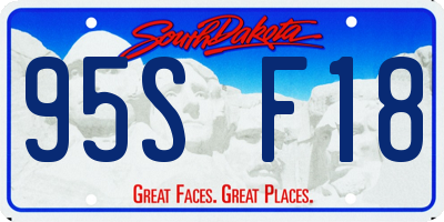 SD license plate 95SF18
