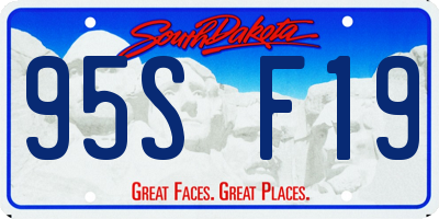 SD license plate 95SF19