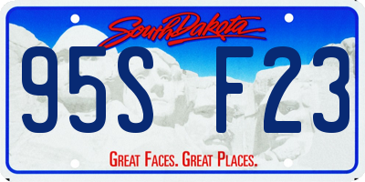 SD license plate 95SF23