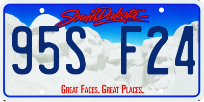 SD license plate 95SF24