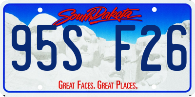 SD license plate 95SF26