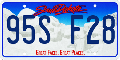 SD license plate 95SF28