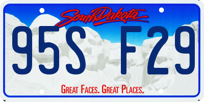 SD license plate 95SF29
