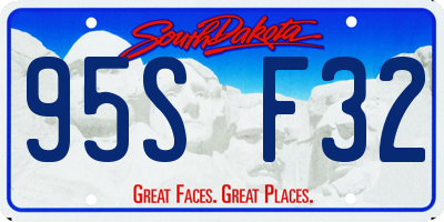 SD license plate 95SF32