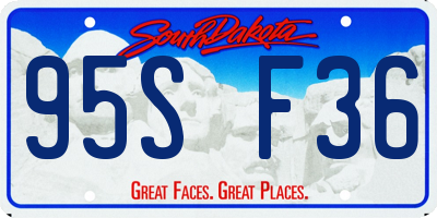 SD license plate 95SF36