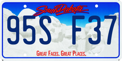 SD license plate 95SF37