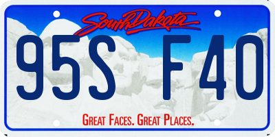 SD license plate 95SF40