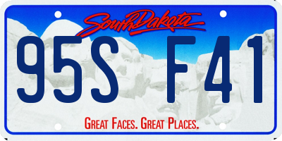 SD license plate 95SF41