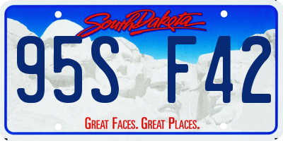 SD license plate 95SF42