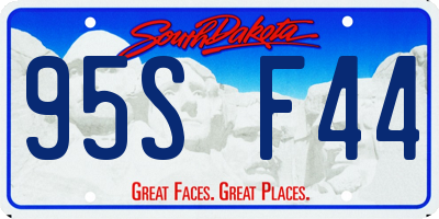 SD license plate 95SF44