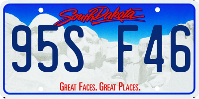 SD license plate 95SF46