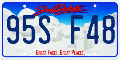 SD license plate 95SF48