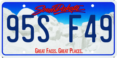 SD license plate 95SF49