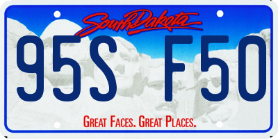 SD license plate 95SF50