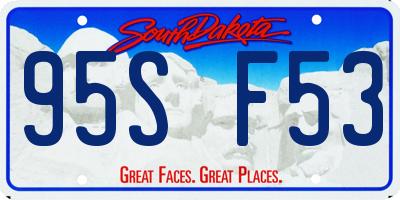 SD license plate 95SF53
