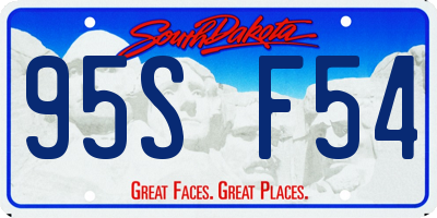 SD license plate 95SF54