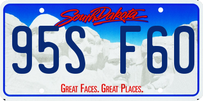 SD license plate 95SF60